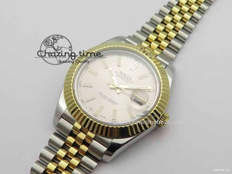 1222 Sleek DateJust II 41mm SS YG BP Maker Best Edition Silver Dial On Jubilee Bracelet A 3675